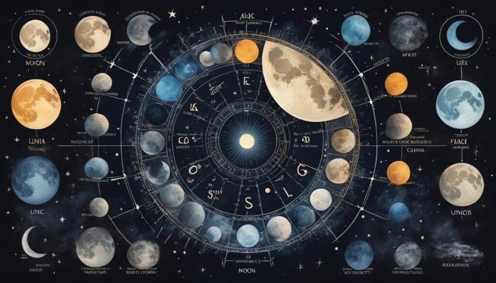 Lunar cycle influence on moon sign zodiac